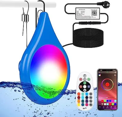 Produktbild von Kwode LED -Poolbeleuchtung, 25 W über der Bodenschwimmbeleuchtung intelligenter Licht Magnet -App -Steuerungseffekte, Musik Timing/Synchronisation, IP