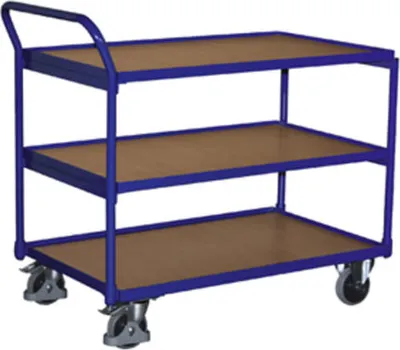 Produktbild von Tischwagen mit 3 Ladeflächen - Traglast 250 kg - Ladefläche 490 x 835 mm (BxT)