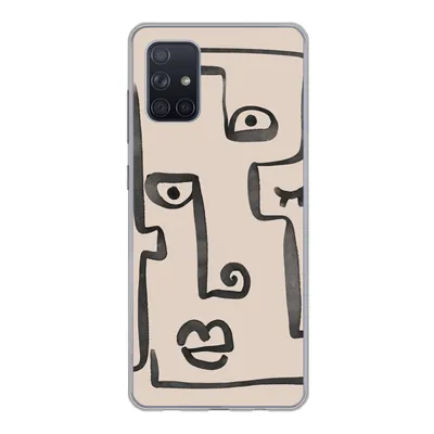 Produktbild von MuchoWow® Handyhülle Schutzhülle Hülle für Samsung Galaxy A51 Auge - Lippen - Strichzeichnung Silikon Softcase Handy Hülle - Schutzabdeckung