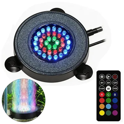 Produktbild von 2,5W LED Aquarium Luftsprudler Licht - IP68 Wasserdicht, 16 statische Farben, 4 Transformationsmodi, 1,5m wasserdichtes Kabel