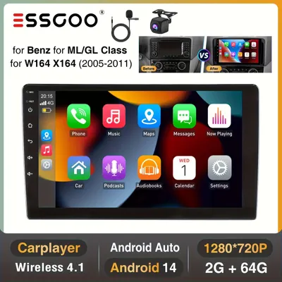 Immagine prodotto di Autoradio multimediale - Autoradio - Lettore 2 DIN - Navigatore touchscreen - Con telecamera e microfono
