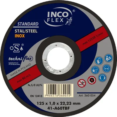 Produktbild von Incoflex tarcza do ciecia metalu 125 x 1.0 x 22,2mm