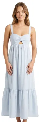 Produktbild von Zara Damenkleid Midi Sommer Blau Baumwolle S