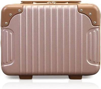 Productafbeelding van Make-up tasje met harde schaal - Roségoud, waterbestendig, draagbaar