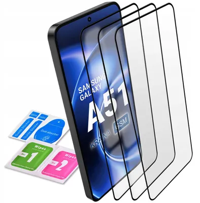 Produktbild von 3X Vollbild-Gehärtetes Glas für das Samsung A51, 5D-Schutzglas