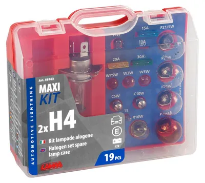 Zdjęcie produktu dla Zestaw żarówek zamiennych Lampa 19 szt, halogen 2x H4 - 12V