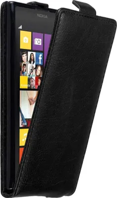 Produktbild von Cadorabo Hülle für Nokia Lumia 1020 Schutz Hülle in Schwarz Flip Etui Handyhülle Case Cover