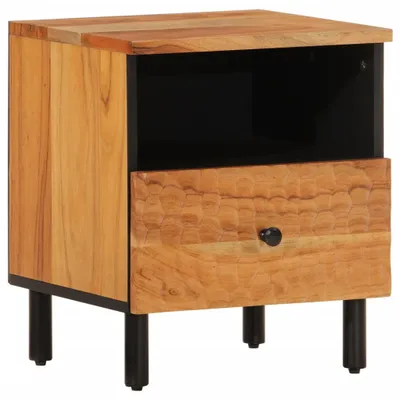 Image de Table de nuit 40x33x46 cm en bois massif d'acacia