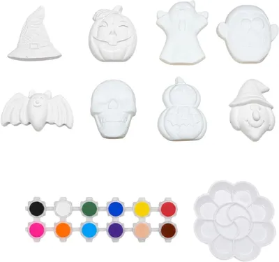 Productafbeelding van Pompoen Halloween DIY gips knutselset met & spookhuis