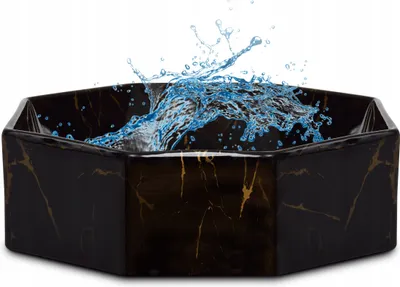 Immagine prodotto di Lavandino da bagno Lavabo da appoggio in marmo nero; ovale
