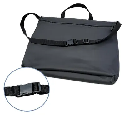 Produktbild von Schwarze Rollatortasche mit Reißverschluss und Handgriff, ca. 36x26x6 cm