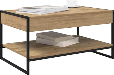 Produktbild von "Winter Sale" Couchtisch Kunsthandwerk Eiche 80 x 50 x 40cm Holzwerkstoff - clorisNeu613287 - Couchtische