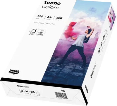 Produktbild von Multifunktionspapier tecno colors A4 120 g/qm weiß VE=5x250 Blatt