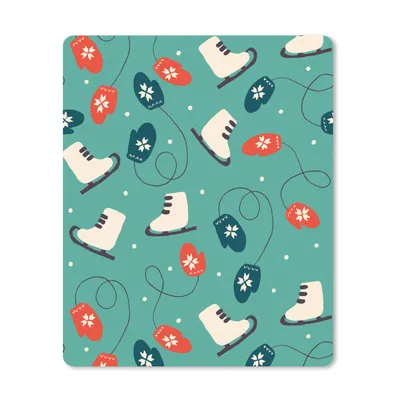 Produktbild von MuchoWow® Mauspad Mousepad Schlittschuhe - Winter - Muster 19x23 cm - Mousepads - Maus Mat - Pad - Mausunterlage - Mauspads - Spielen
