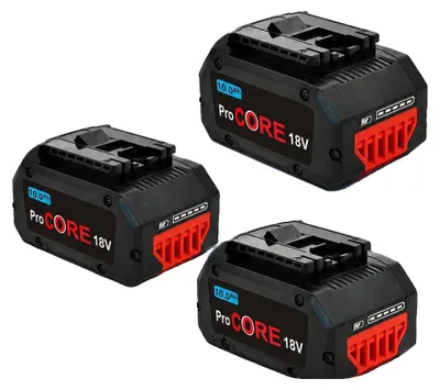 Produktbild von Wiederaufladbarer Akku-Pack, 10,0 Ah Kapazität, kompatibel mit Elektrowerkzeugen, 3PCS-10Ah-Batterie, 18V-e