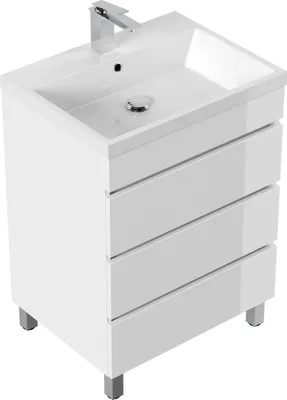 Produktbild von Stand-Badmöbel Waschplatz "Fellini 70" weiß Hochglanz