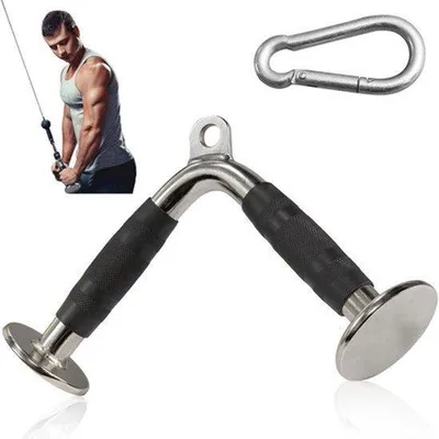 Productafbeelding van Triceps Handgreep Kabelzug met rubberen handgrepen – Tricepsstang, V Handgreep, Kabeltoren Handgrepen, Kabelzugmachine, Latzug, Kabelzug, Krachtstation, Thuistraining, Fitnessstudio