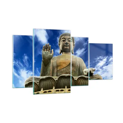Produktbild von Bilder auf glas - Asien buddha kultur - 120x70cm - Glasbilder - Wandbilder - Kunstdruck - zum Aufhängen bereit - Wanddekoration aus Glas - Glas Bilder - Wandbild auf Glas - 4 Teile - GDL120x70-2114