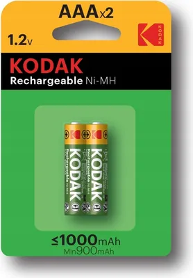 Image de Blister de piles rechargeables kodak ni - mh aaa lr3 1000 mah - Blister de 2 piles