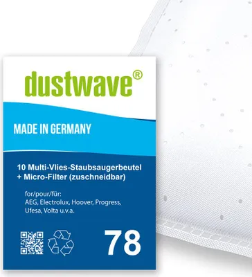 Produktbild von Sparpack - 10 Staubfilterbeutel | Filtertüten passend für Adix - DIV 360 / DIV360 Staubsauger - dustwave® Markenstaubbeutel /  Germany + inkl. Microfilter
