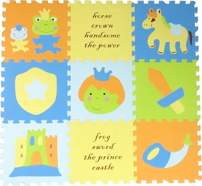 Produktbild von Babygreat, Puzzlematte „Verzaubertes Land“, 92 x 92 cm, 13 mm, GB-MP129