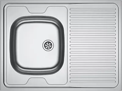 Image de Evier monocuve inox MAN711-800 avec égouttoir 800x600cm à poser - FRANKE - 013953