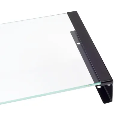 Obrázek produktu pro Skleněné sklo pro bioethanolový krb Campo24, gelový krb (sklo - 90 cm, černý lesklý držák)