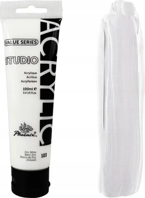 Produktbild von Künstlerische Zinkweiß-Acrylfarbe Phoenix 103 Zinkweiß 100ml