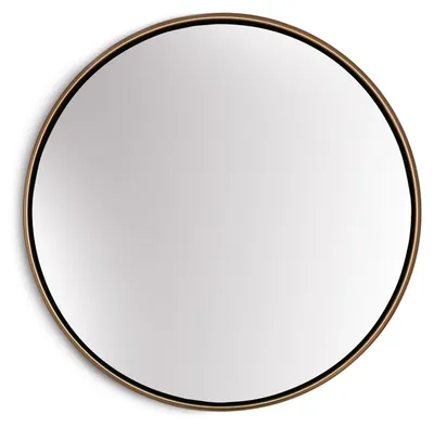 Zdjęcie produktu dla Casa Chic Fournier Lustro ścienne z metalową ramą okrągłe 58,8 x 58,8 cm