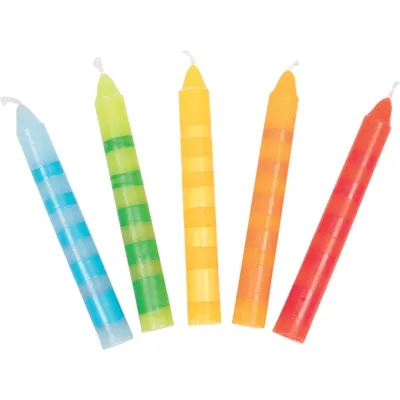 Produktbild von goki Geburtstagskerzen-Set, geringelt
