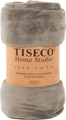 Produktbild von Unyqoos® Plaid COSY Kuscheldecke – 240 x 220 cm, 100% Polyester Microflanel, 220 g/m², Taupe