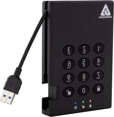 Produktbild von Tragbare externe Festplatte, 500 GB, Hardware-Verschlüsselung, Schwarz