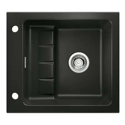 Productafbeelding van NABER 1091003 Inbouwspoel PickUP E met hoogwaardige draaipunten, geschikt voor kasten vanaf 600 mm breed, keramiek. Nero