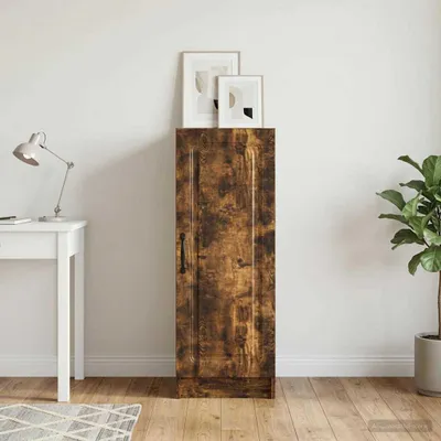 Image de Buffet vidaXL en chêne fumé 33 x 34,5 x 87 cm, aggloméré