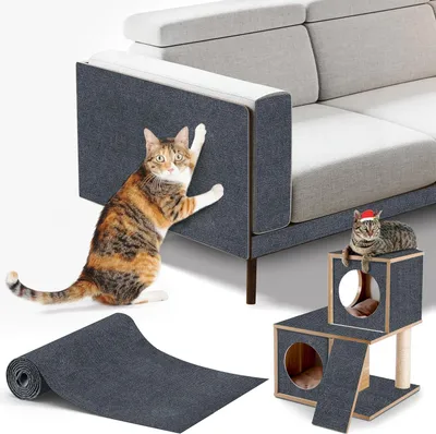 Produktbild von Selbstklebender Kratzteppich für Katzen - Kratzschutz für Möbel - 200 x 40 cm