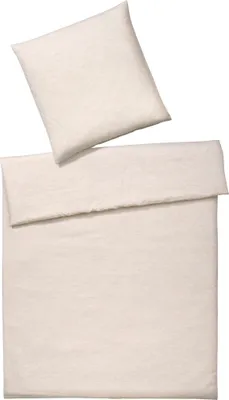 Produktbild von elegante Halbleinen-Bettwäsche-Garnitur Breeze Farbe apricot Größe 200x220+2x70x90cm