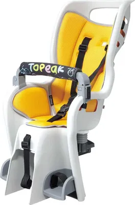 Image de Siège enfant Topeak Baby Seat II pour vélo, à l'arrière, jaune, max. 22 kg, garçon, jaune, max. 22 kg