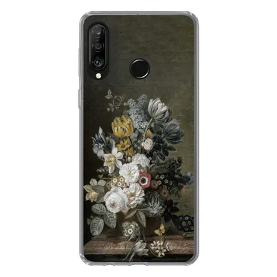 Produktbild von MuchoWow® Handyhülle Schutzhülle Hülle für Huawei P30 Lite Stilleben mit Blumen - Alte Meister - Malerei Silikon Softcase Handy Hülle - Handyhülle