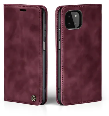 Produktbild von Handy Hülle für Samsung Galaxy A22 5G Klapphülle Bookcase Flip Cover Handy Tasche Etui Farbe: Weinrot