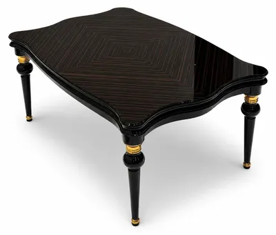 Image de Table basse noire, table de salon de style classique