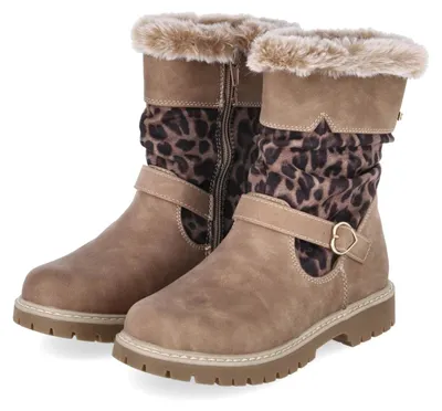 Image de Bottines d'hiver pour filles de la marque Indigo, couleur beige, en textile et synthétique, taille 33