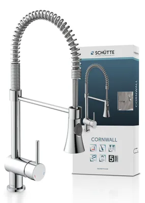 Produktbild von SCHÜTTE Küchenarmatur CORNWALL, Wasserhahn Küche ausziehbar, 360° schwenkbare Mischbatterie Küche, Chrom