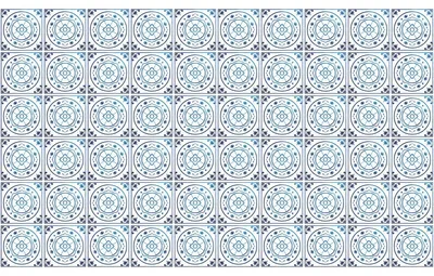 Immagine prodotto di Adesivi autoadesivi per piastrelle per cucina e bagno – 60 adesivi con motivo a piastrelle in cemento stile Delft e Eindhoven – 15 x 15 cm
