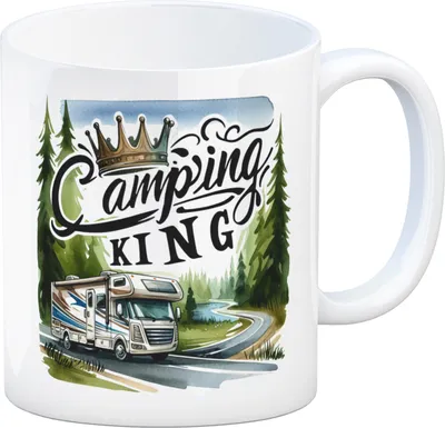 Produktbild von Camping King mit Wohnmobil Kaffeebecher