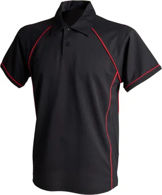 Immagine prodotto di Finden+Hales LV370 | Polo Performance con piping da uomo / poliestere Coolplus® - Colore: Nero/Rosso - Taglia: L