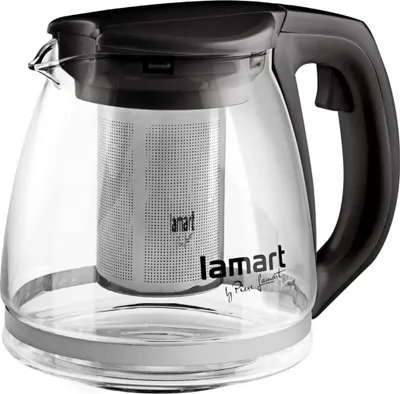 Zdjęcie produktu dla Lamart LT7025, 1,1 l, Czarny, Stal nierdzewna, Przezroczysty, Czarny, Szkło, Plastik, Plastik, Pokrywa na zawiasach