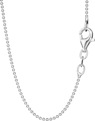 Produktbild von Collier 50cm Kugelkette rund 925 Sterling Silber Damen Halskette 1mm Breit 6956