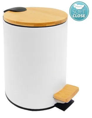 Immagine prodotto di Aqualine Snow - Cestino per rifiuti, 5l, Soft Close, bianco BI007