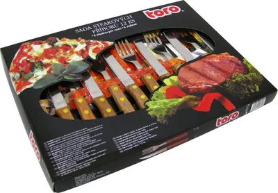 Obrázek produktu pro Sada steakových příborů pro 6 osob, 20 x 2, 3 cm a 21 x 1, 5 cm