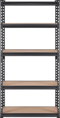 Immagine prodotto di SucceBuy scaffale a 5 livelli, organizzatore regolabile in metallo per carichi pesanti, capacità di carico di 2000 libbre, 30" L x 12" L x 60" H, nero, per cucina, dispensa, cantina, bagno, lavanderia